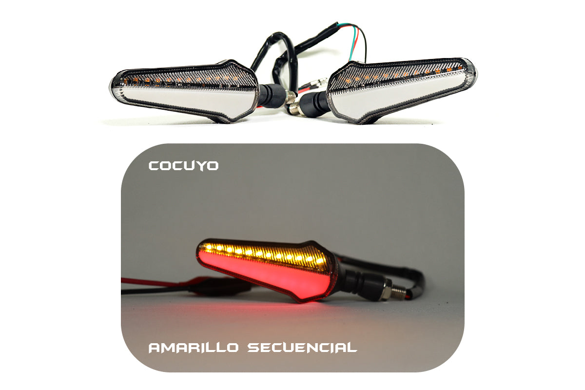 Indicador LED de señal de giro  para motocicleta, luces brillantes
