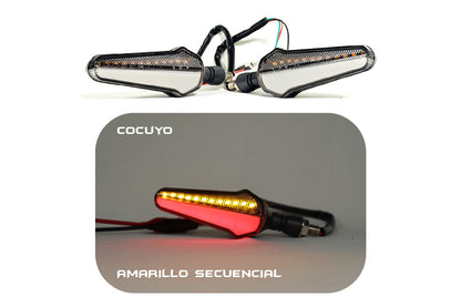 Indicador LED de señal de giro  para motocicleta, luces brillantes