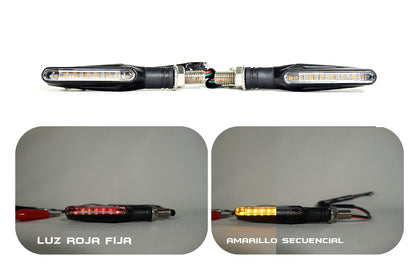 Direccionales Led función fija y secuencial Color Ámbar Moto