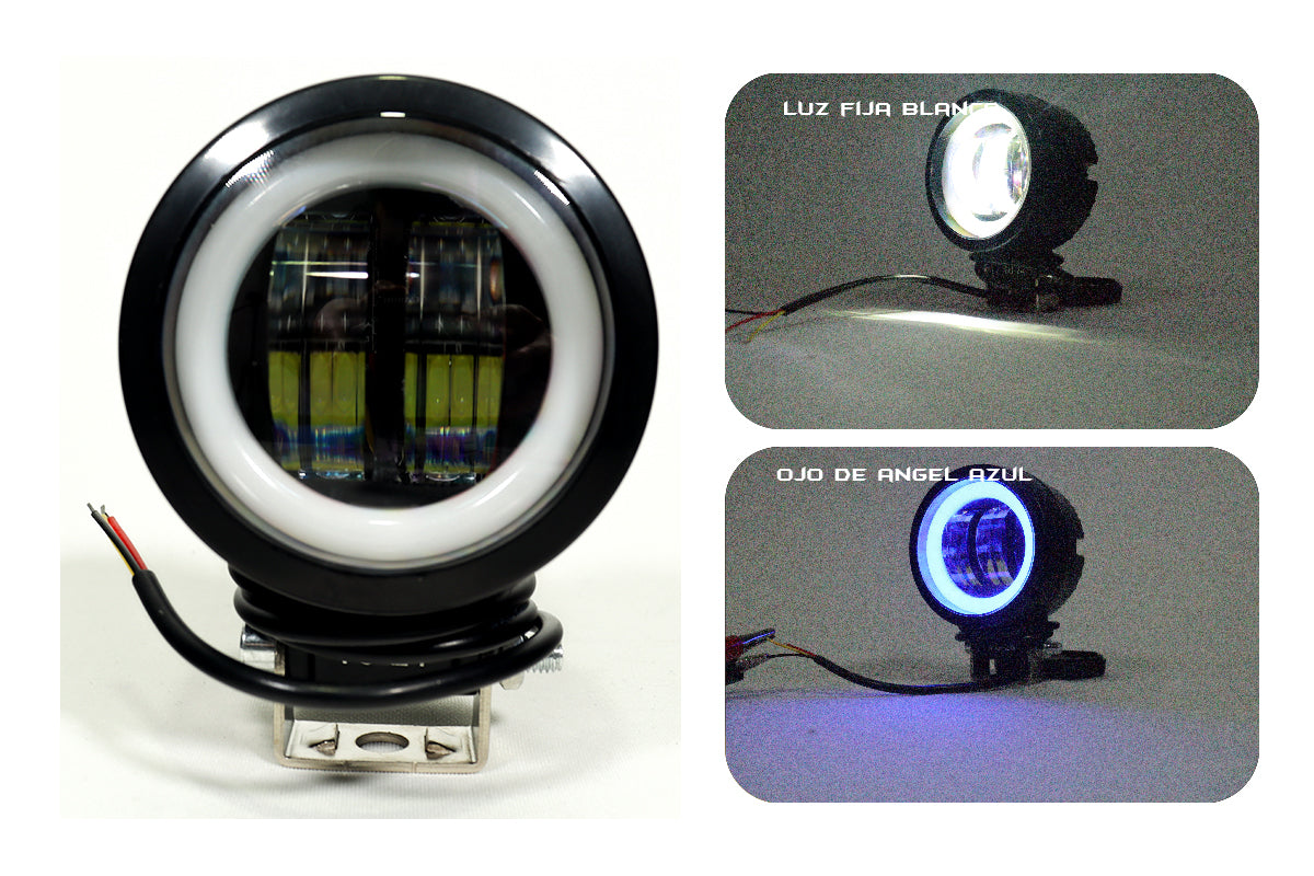 Exploradora LED Redonda 3” Halo Luz blanca expansiva Fija
