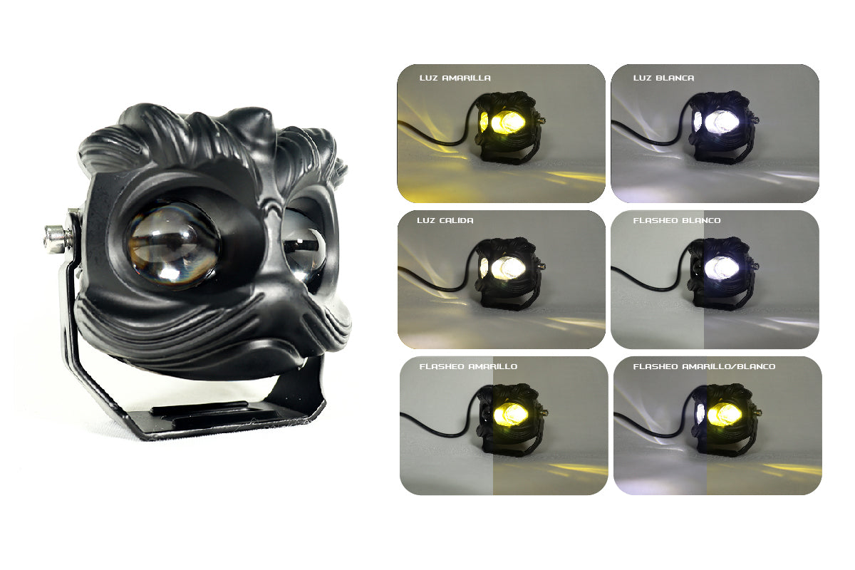 Exploradora doble lupa bicolor y laser LED
