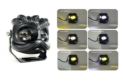 Exploradora doble lupa bicolor y laser LED