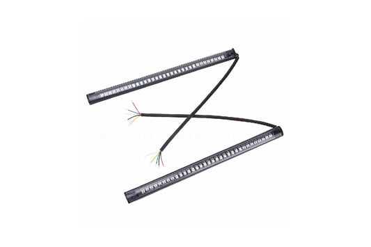 Tira de luces Led traseras para motocicleta, Bombilla de freno trasero de doble Color
