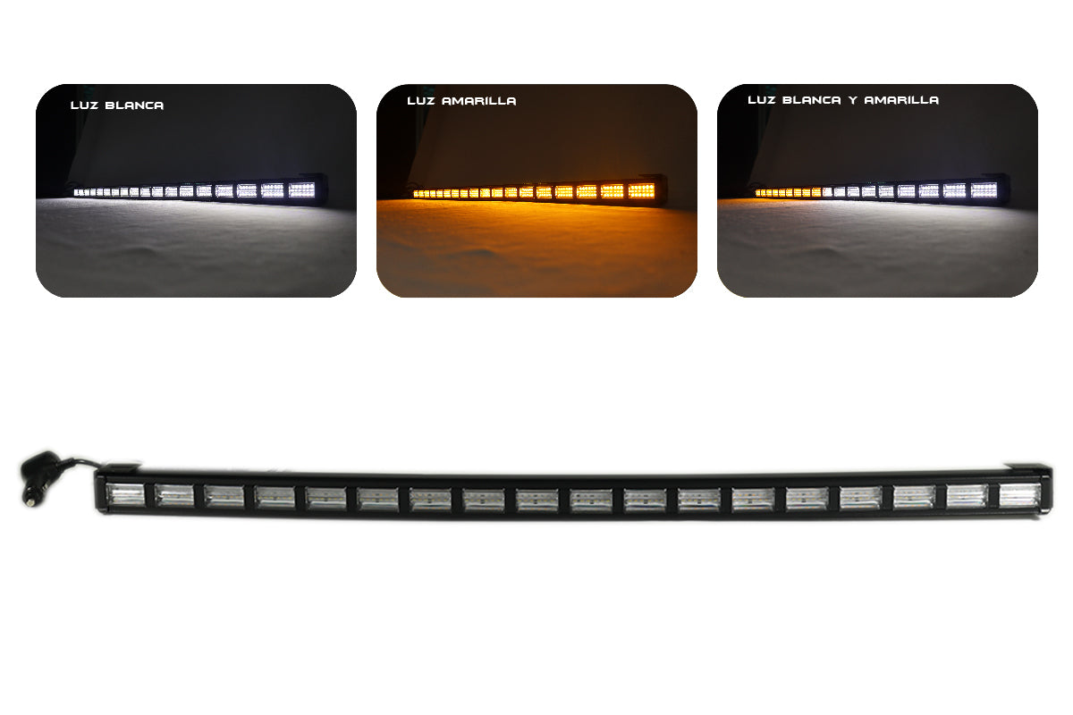Regleta para panorámico LED  18 secciones blanco y amarillo