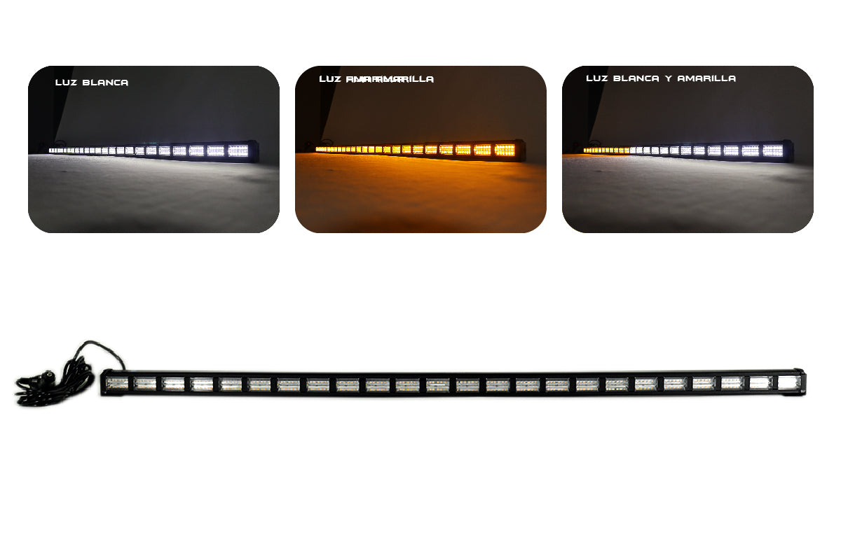 Regleta para panorámico LED 24 secciones blanco y amarillo