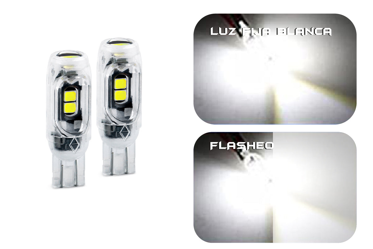 Cocuyo función  fijo y flasheo Blanco-Canbus 4 led